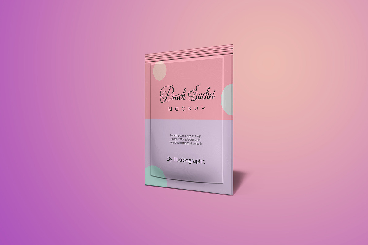 Pouch Sachet Mockup - 8 views, a Packaging Mockup by Illusiongraphic (Photo 3 of 21)