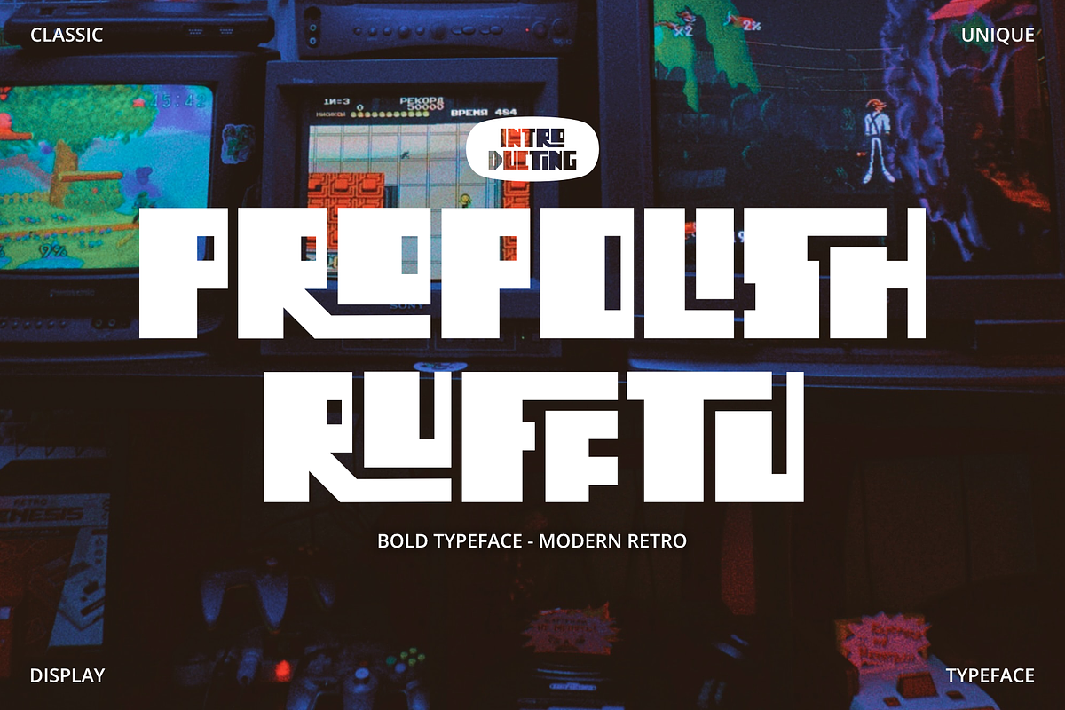Propolish Rufftu Font, a Sans Serif Font by Erifqizefont (Photo 1 of 12)