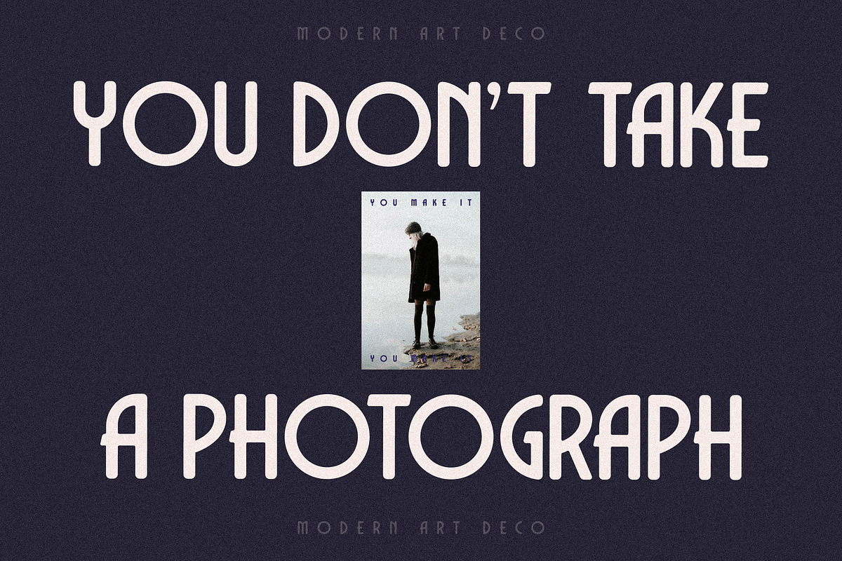 Dechor Rothen Modern Art Deco Font, a Sans Serif Font by Storytype Studio (Photo 2 of 15)