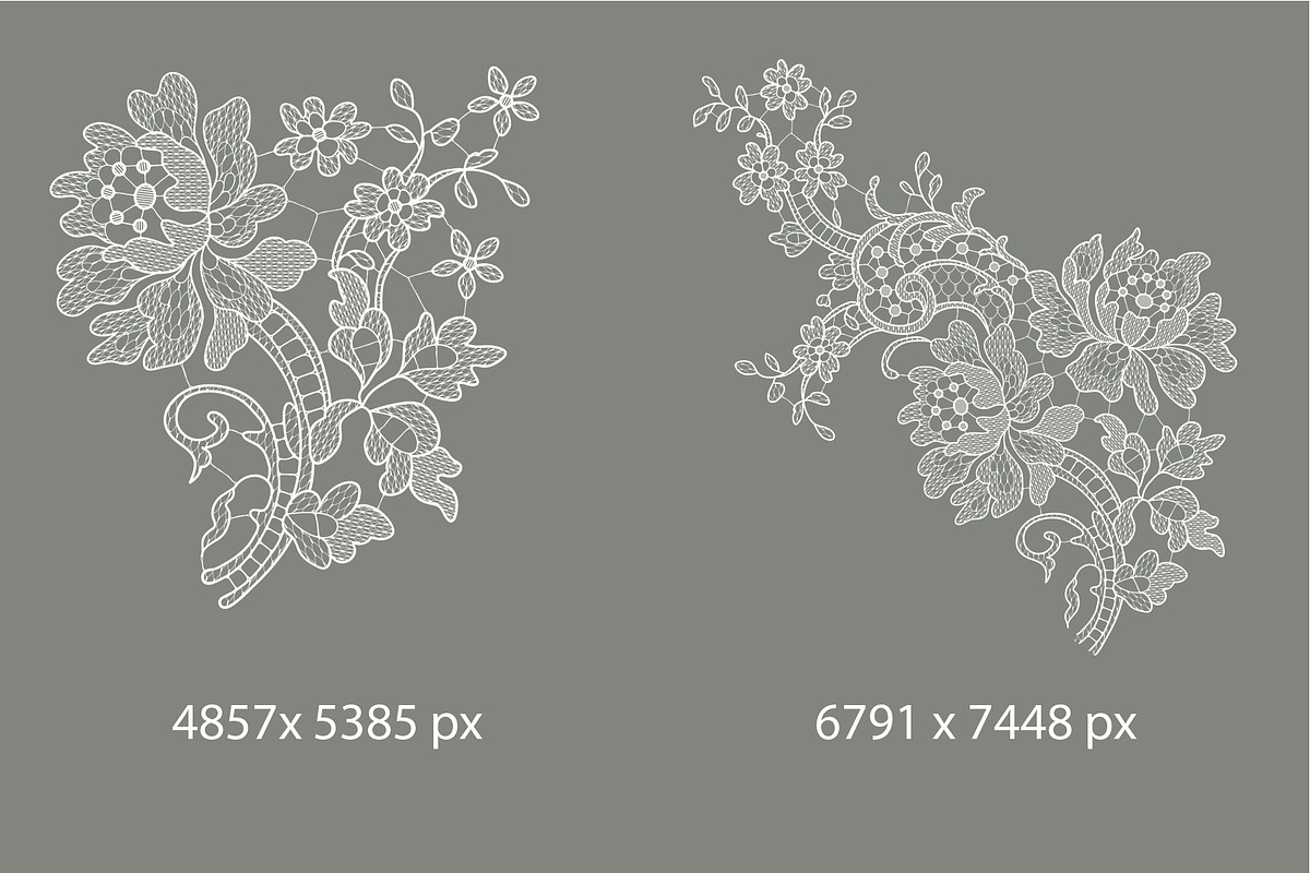 Lace seamless ribbons, cliparts., a Pattern Graphic by Ajuga (Photo 2 of 12)