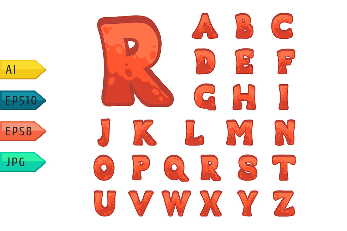 Game alphabet for user interfaces., a Serif Font by julia_musdotter