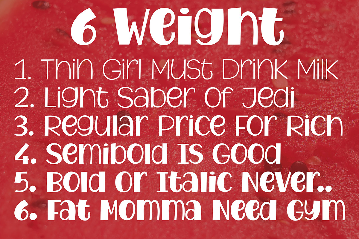 Watermelon Font Family preview 2