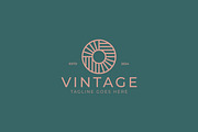 Circle Linear Geometric Logo Vintage, a Branding & Logo Template by Signatoro (Thumbnail 1 of 2)