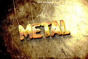 Metal 3d text effect style, a Brushes & More by Imamul001