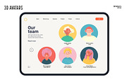 3D Avatars, a Templates & Theme by Grivina's shop (Thumbnail 5 of 13)