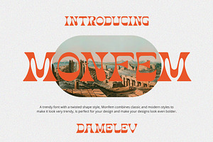 Monfem, a Sans Serif Font by Damelev
