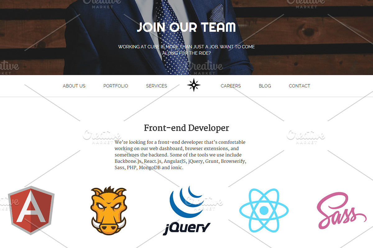 CUBE: Minimal Multi-Purpose Template, a HTML Template by Devero (Photo 8 of 11)