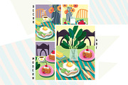 collection - poster - modern, a Food Illustration by linhnguyen124 (Thumbnail 1 of 5)