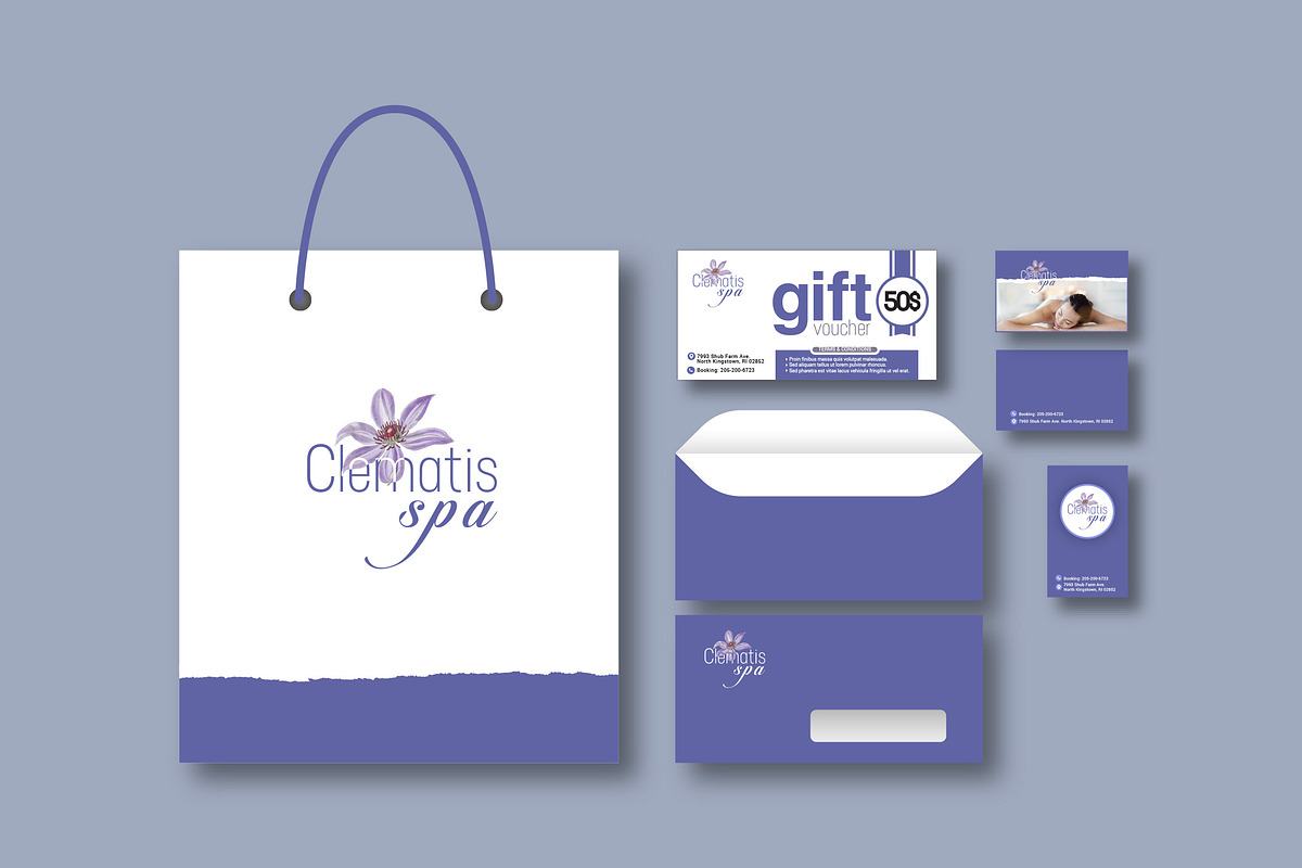 Full Branding Package | Clematis Spa, a Stationery Template by Offload VN (Photo 1 of 5)