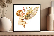 Vintage Cupid Clipart, an Illustration by DreamCafeArt (Thumbnail 5 of 7)