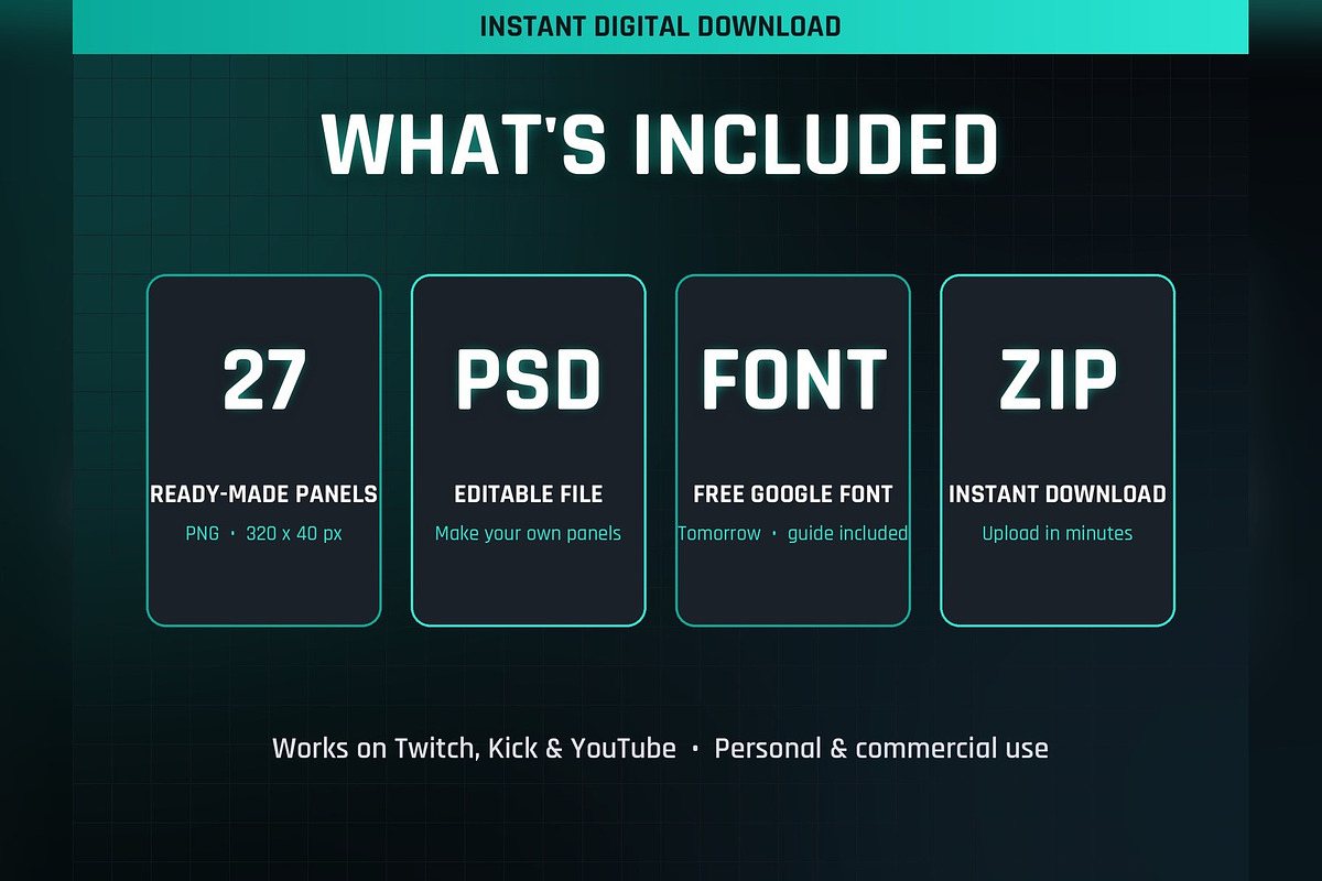 Legends Aggro Twitch & Kick Panels, a Social Media Template by Gear Store (Photo 5 of 5)