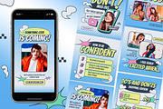 Blue Y2k Fashion Instagram Set, a Social Media Template by Aiyari Graphic (Thumbnail 1 of 5)