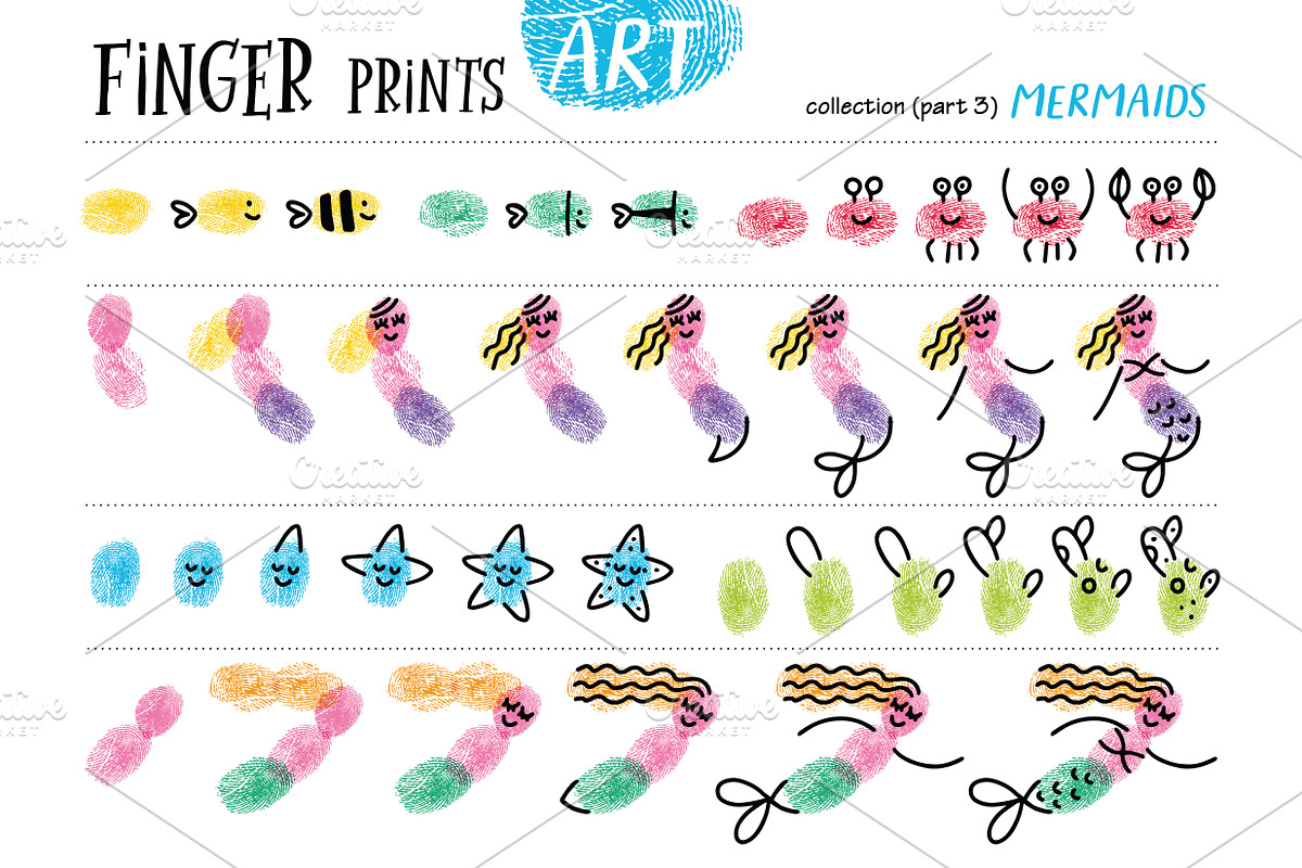 Finger prints ART (part 4), an Education Illustration by Alena Razumova (Photo 7 of 13)