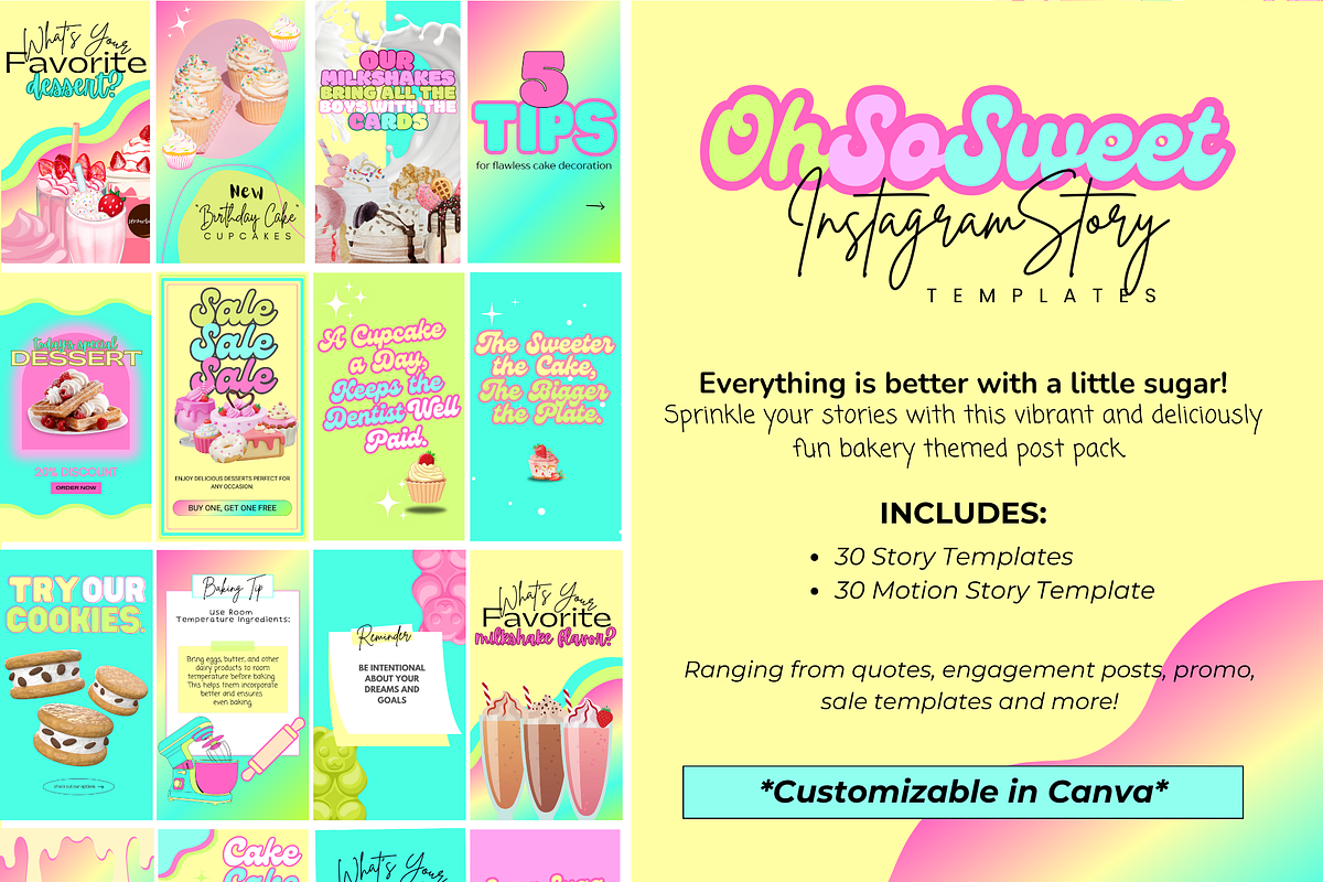 Oh So Sweet | Story Templates, a Social Media Template by Xo Digital Shop (Photo 2 of 4)