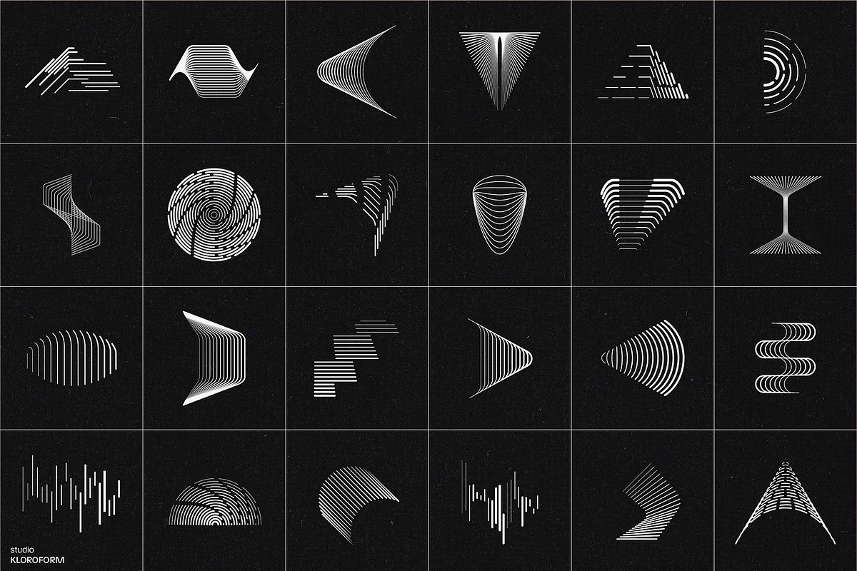 Line Logic - 240 Vector Objects, an Outline Icon by kloroform (Photo 9 of 13)