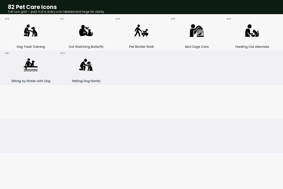 Pet Care Icons, a Solid Icon by Symbolic Language (Photo 5 of 6)