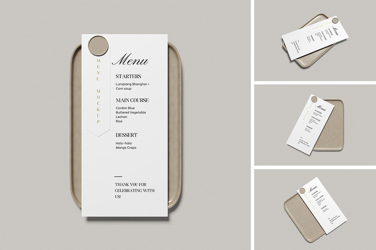 Menu Mockup, an Advertising Mockup by xavier_studio (Photo 1 of 5)