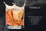 Whiskey Watercolor Illustration, a Food Illustration by Olexandra Mur (Thumbnail 1 of 3)