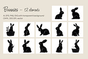 Spring Bunny & Floral Clipart Set, an Animal Illustration by Tmeta Design (Thumbnail 2 of 11)