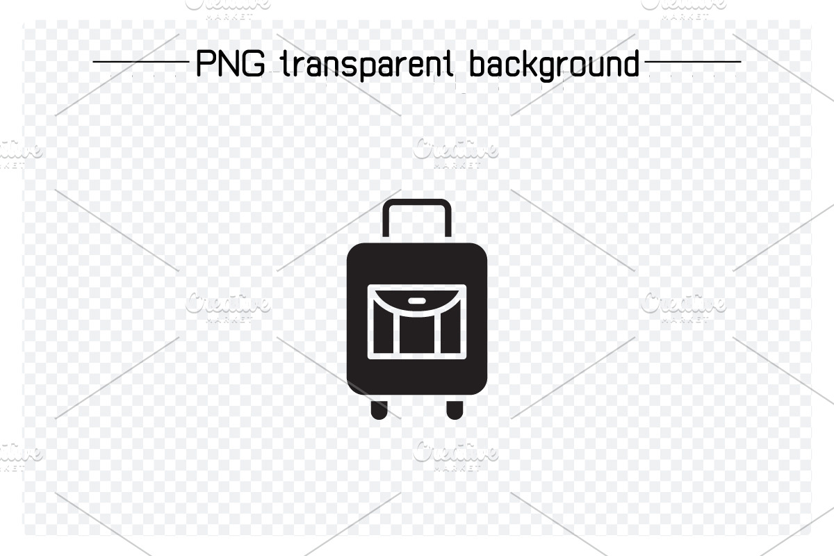 Suitcase and Travel Bag Icons, a Solid Icon by Designfour (Photo 4 of 7)