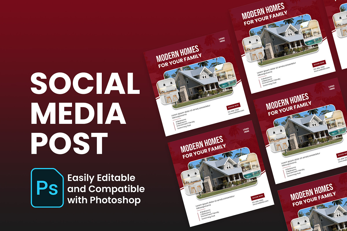 Real Estate Social Media Template, a Social Media Template by designsprout (Photo 2 of 2)