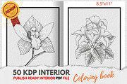 KDP Interiors, Flower Coloring Book, an Illustration by Jaboor Magics (Thumbnail 1 of 5)