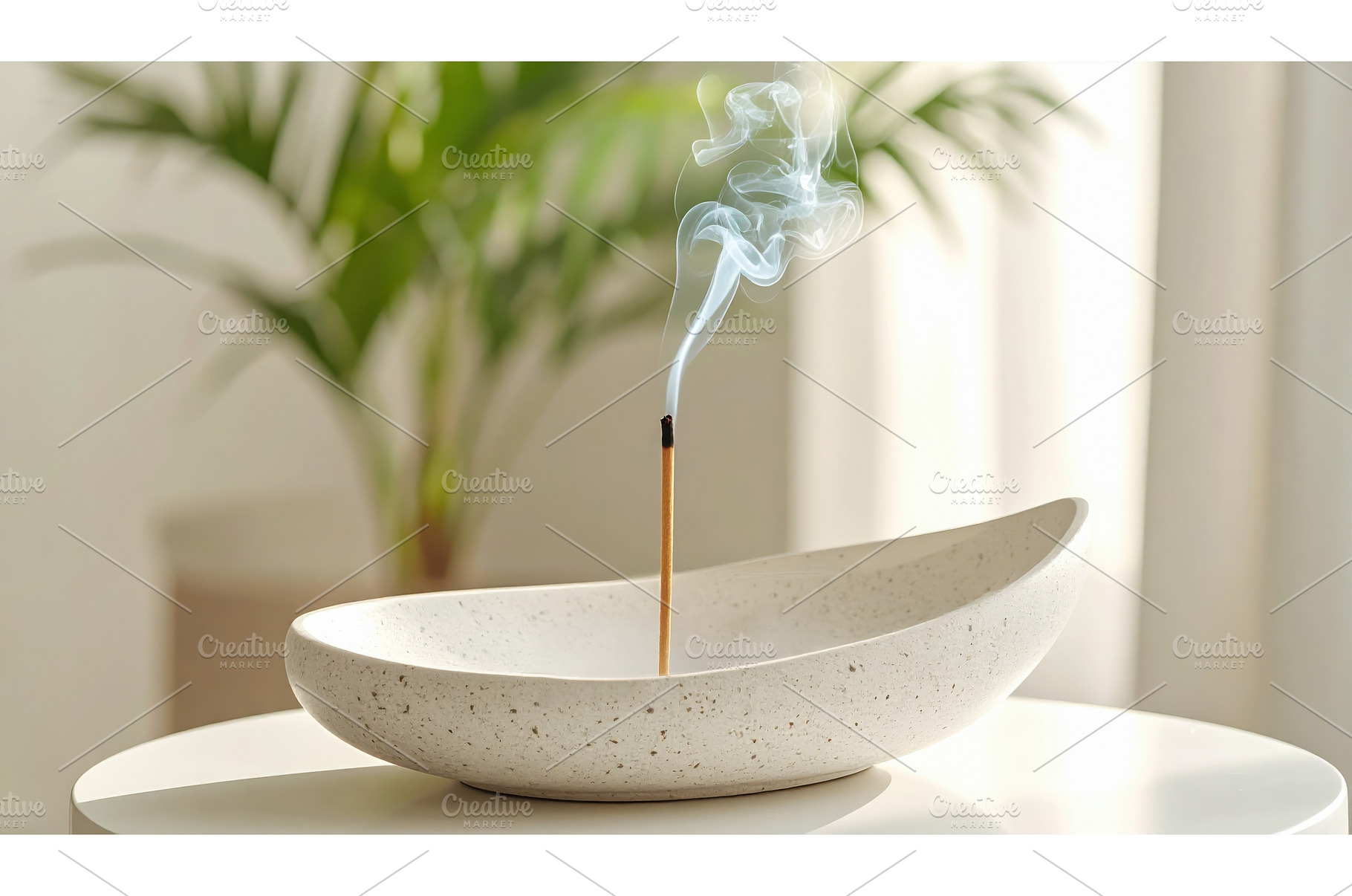Minimal incense smoke in a serene, a Background Photo by Igor Tichonow