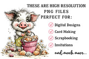 Whimsical Summer Pig Clipart Bundle, a Seasonal Illustration by OK Design (Thumbnail 6 of 6)