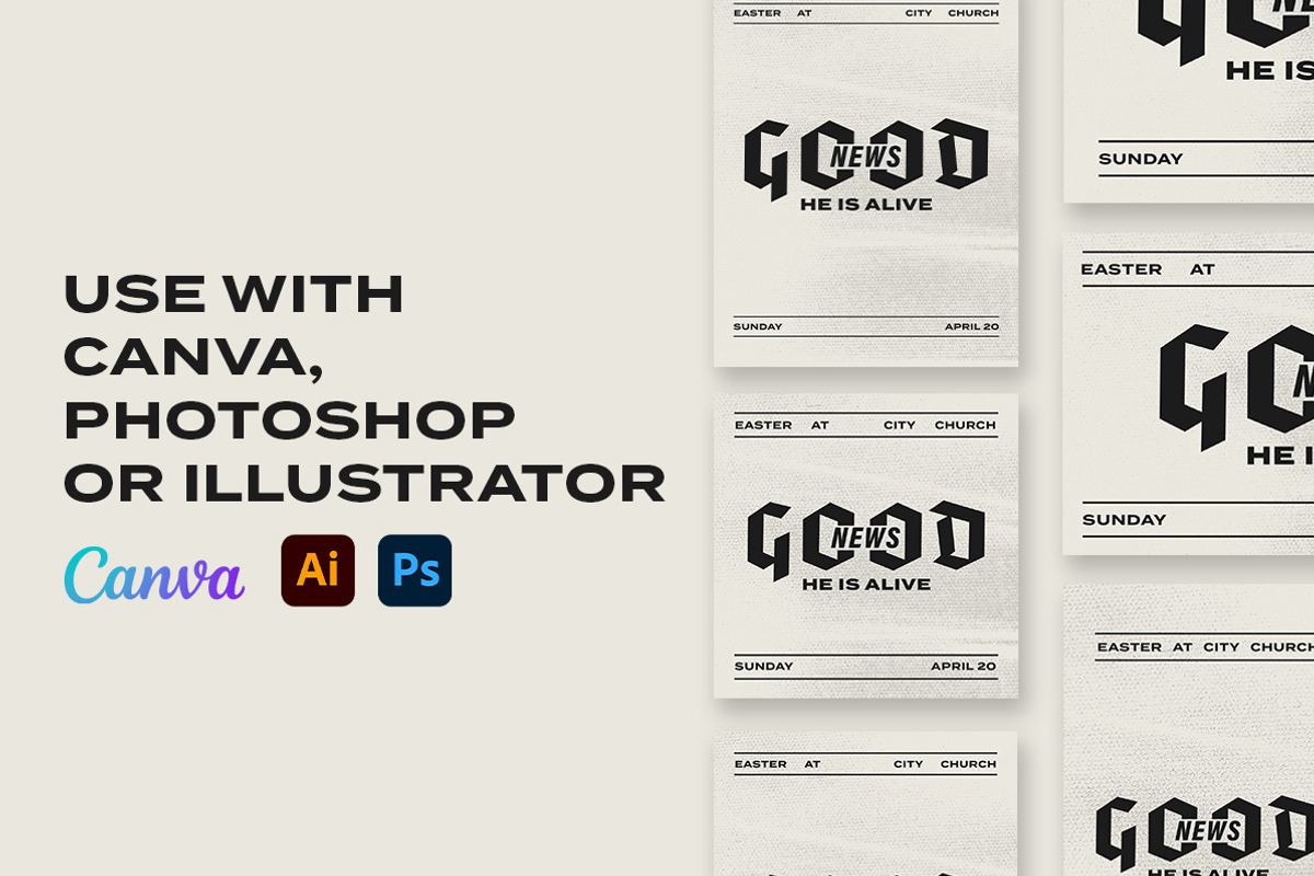 Easter Sunday Church Graphics, a Presentation Template by Blue River Studio (Photo 6 of 6)