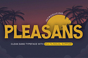 Pleasans - Clean Sans Typeface, a Sans Serif Font by Gassstype (Thumbnail 1 of 8)