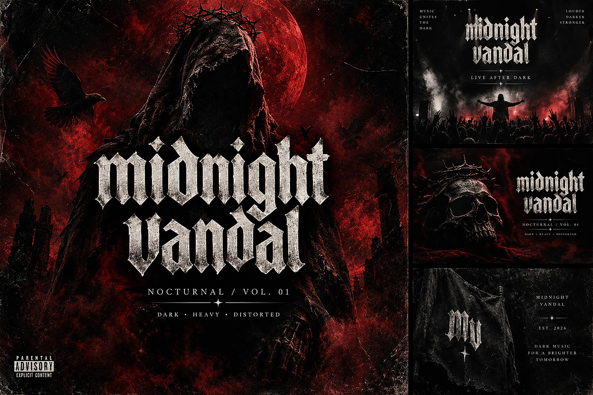 Midnight Vandal, a Blackletter Font by Wow Magic (Photo 4 of 5)