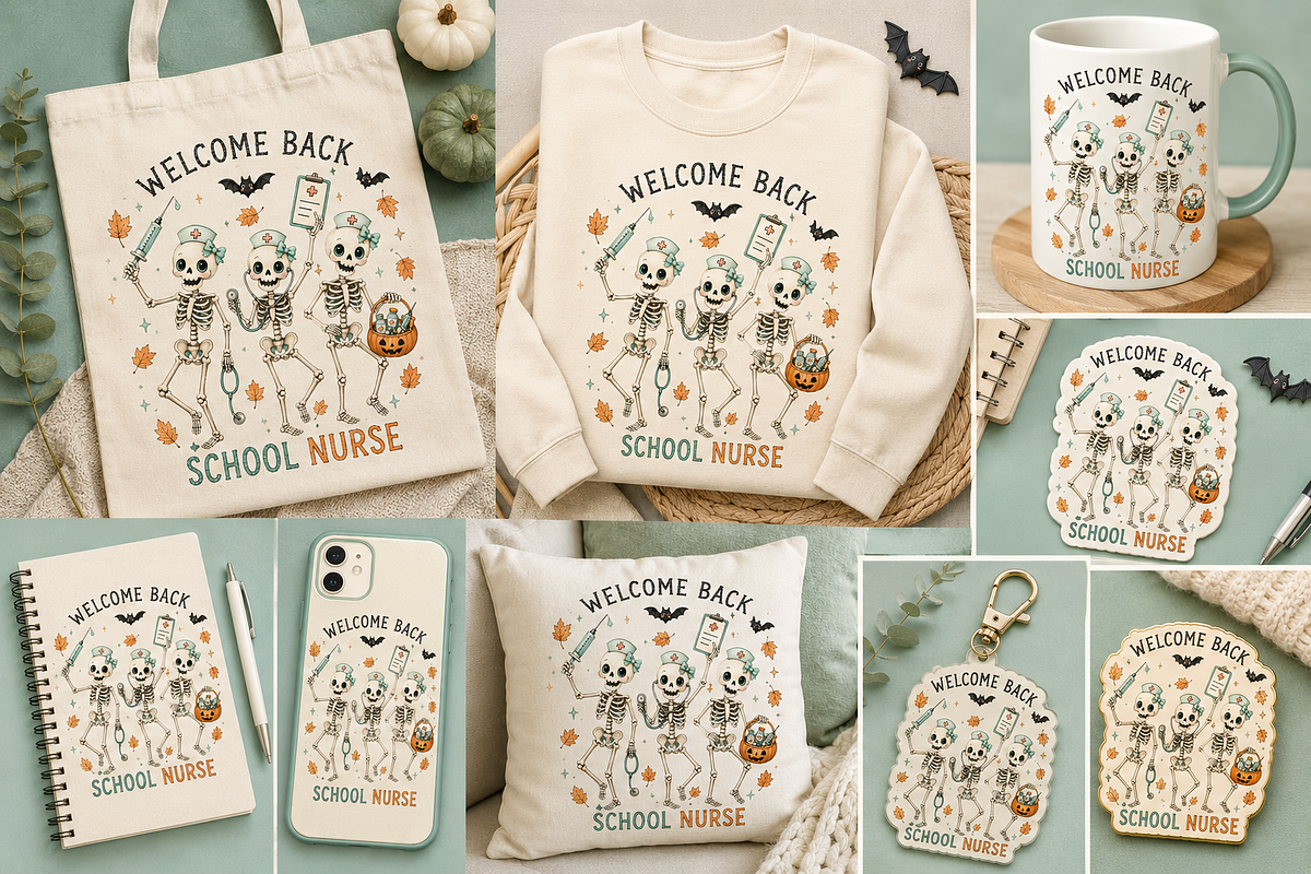 Watercolor Nurse Halloween Bundle, an Object Graphic by Daisy Design (Photo 4 of 17)