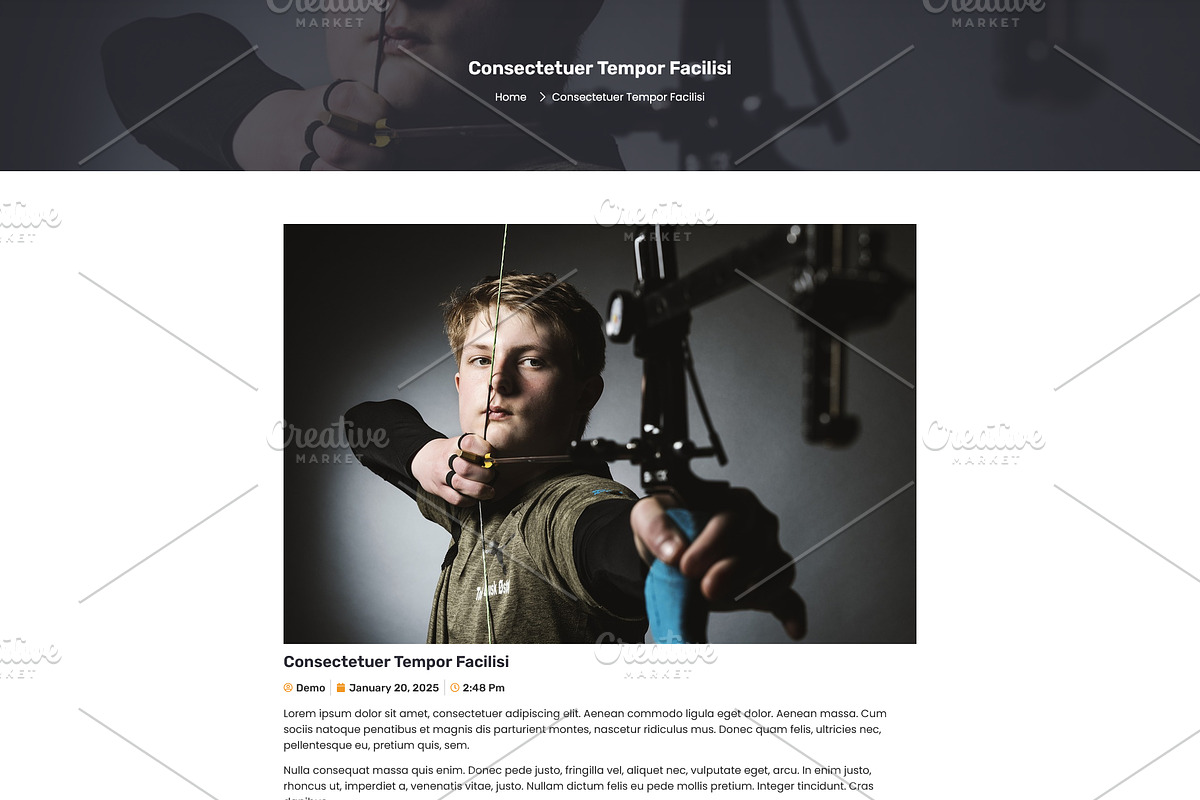 Hunting & Archery Club Template, a WordPress Template by HasnainDEV (Photo 7 of 8)