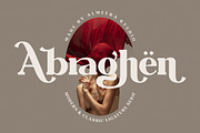 Abraghen - Ligature Serif Font, a Serif Font by Almeera Std (Thumbnail 1 of 12)