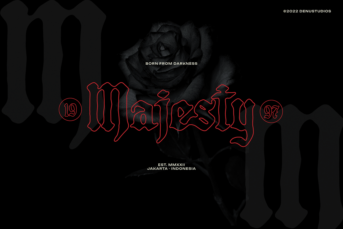 Xirstark | Blackletter Typeface, a Blackletter Font by Denustudios (Photo 3 of 12)