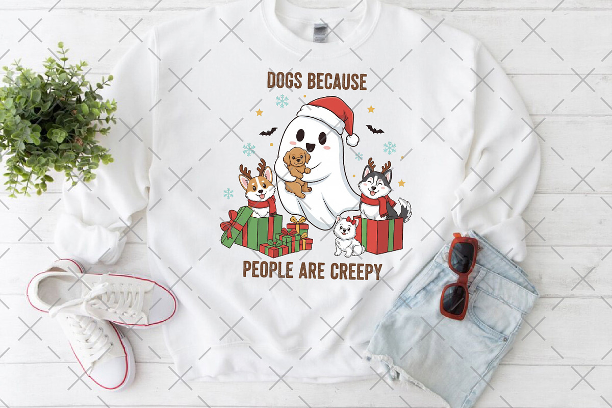 Funny Christmas Dogs PNG, an Illustration by Craft Nest (Photo 4 of 6)