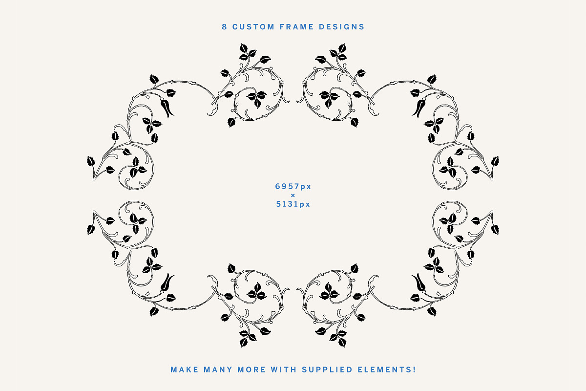Romantic Vintage Floral Clipart, a Decorative Illustration by Century Library (Photo 7 of 10)