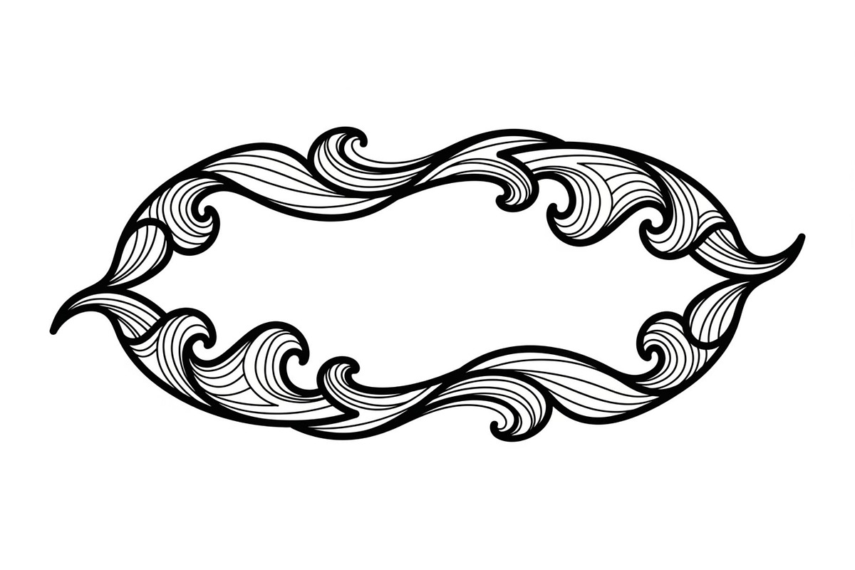 Vintage Wave Ornament Frame Bundle, an Illustration by Designer_Momina (Photo 46 of 51)