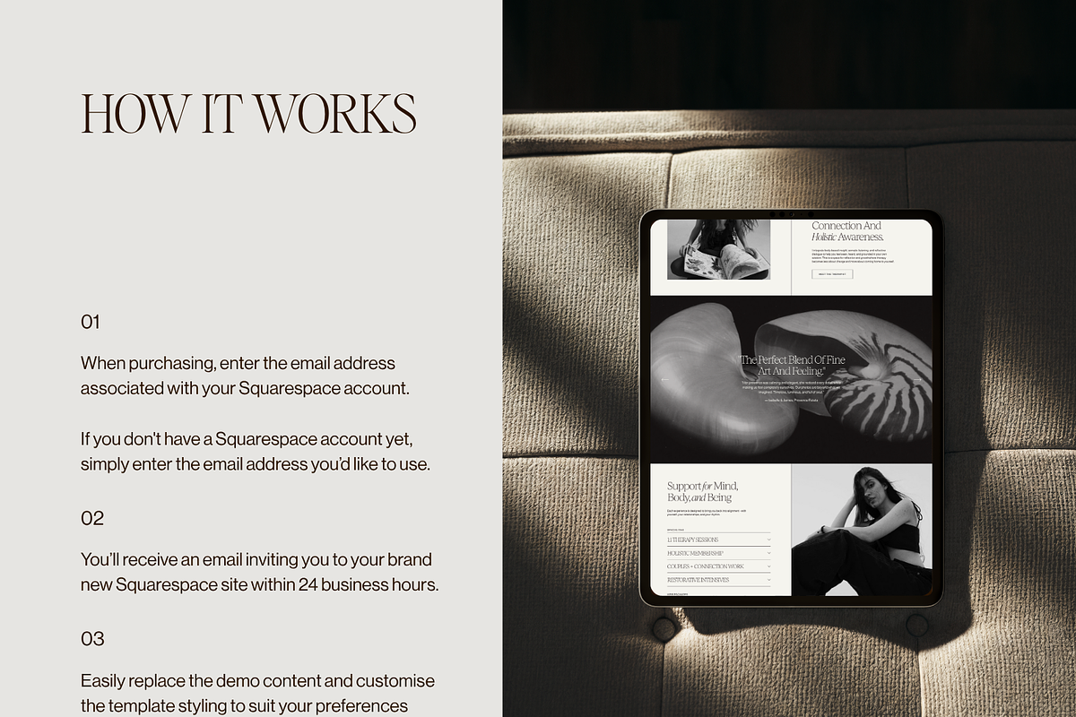 Website Template Squarespace: Tate, a Squarespace Template by Candor Templates (Photo 14 of 14)