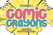 Comic Crayons - Comic Display Font, a Handwritten Font by KiddoGlyphs Studio (Thumbnail 1 of 3)