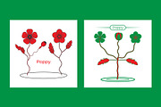 Stylized Poppy Flowers Illustration, a Decorative Illustration by Lakhan1998 (Thumbnail 6 of 6)