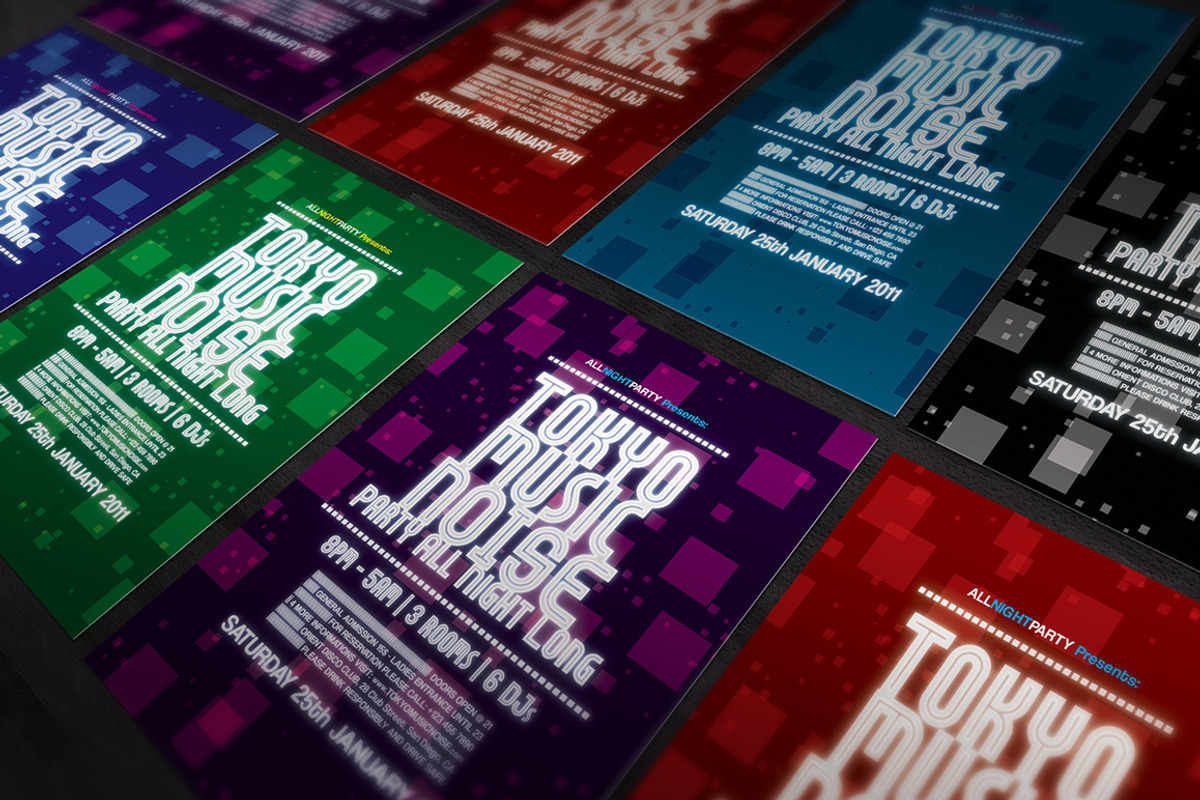 Tokyo Music Noise Party Flyer, a Flyer Template by Andre28 (Photo 1 of 2)