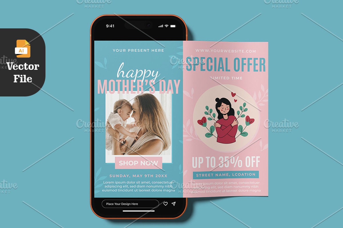 Mother’s Day Sale Flyer, a Flyer Template by Peacock_design (Photo 4 of 4)
