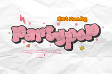 Party Pop, Bubble font