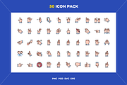 Hand gestures icons, an Outline Icon by Wencory (Thumbnail 1 of 2)