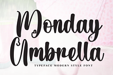 Monday Umbrella | Script Font
