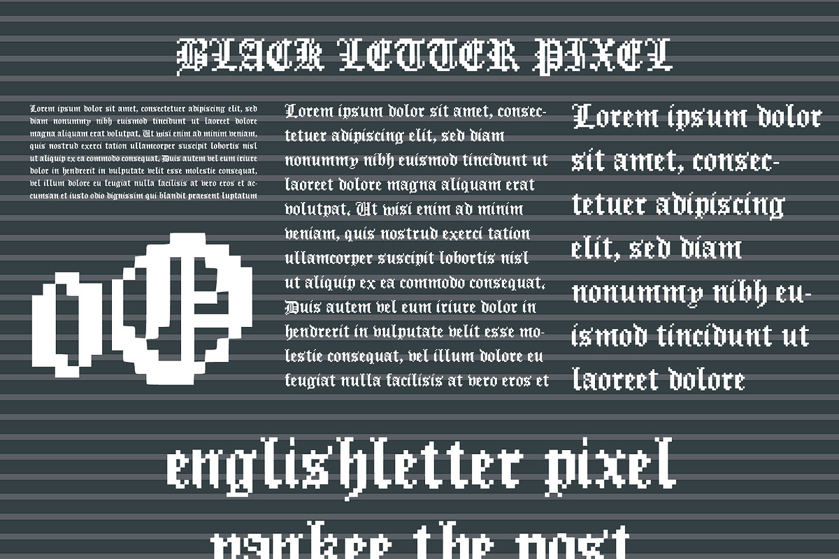 Englishthepost Pixel, a Blackletter Font by cromatixclassroom (Photo 2 of 5)
