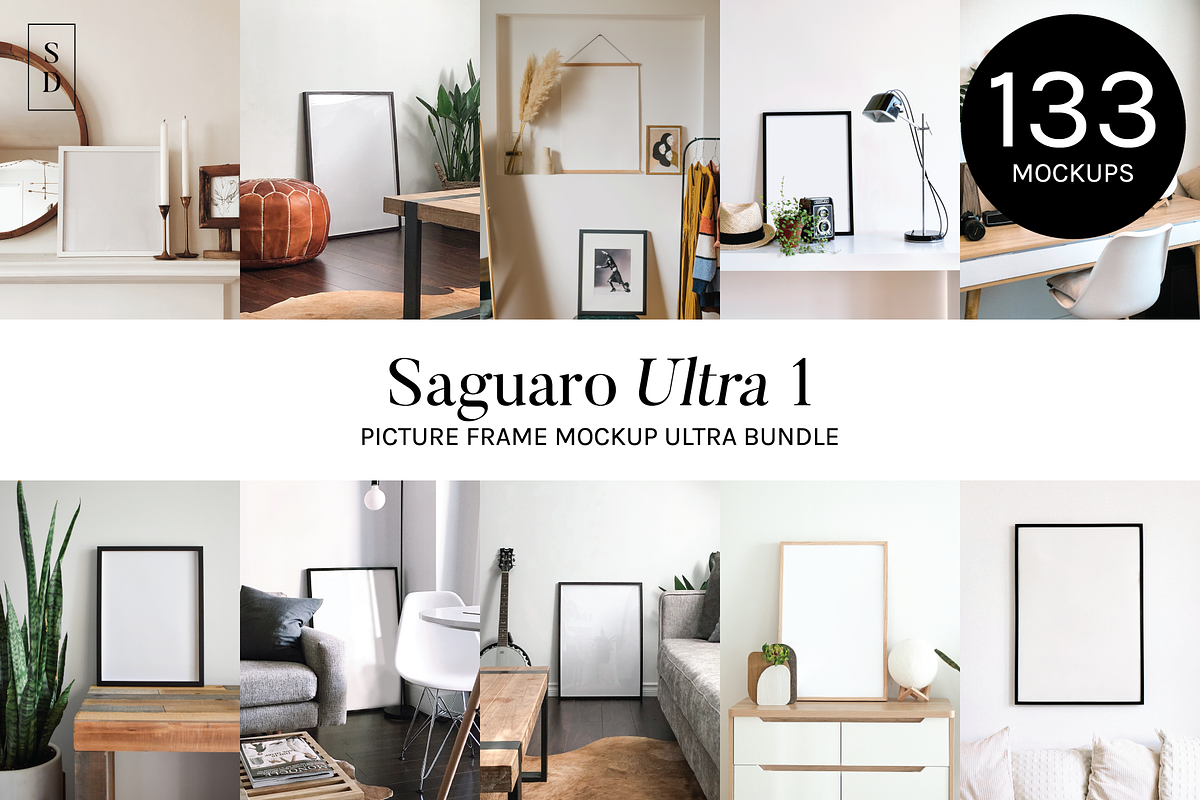 Picture Frame Mockup Ultra Bundle, a Household Mockup by Saguaro Digital (Photo 1 of 28)