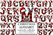 Watercolor Christmas Alphabet, an Illustration by Libby Wishes (Thumbnail 1 of 9)
