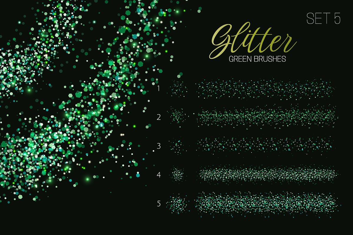 25 Glitter Brushes for illustrator, a Brush Add-On by IuliiaSavko (Photo 6 of 10)